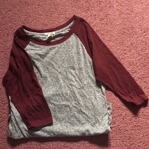 Forever 21 Quarter Sleeve Baseball Tee